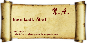 Neustadt Ábel névjegykártya